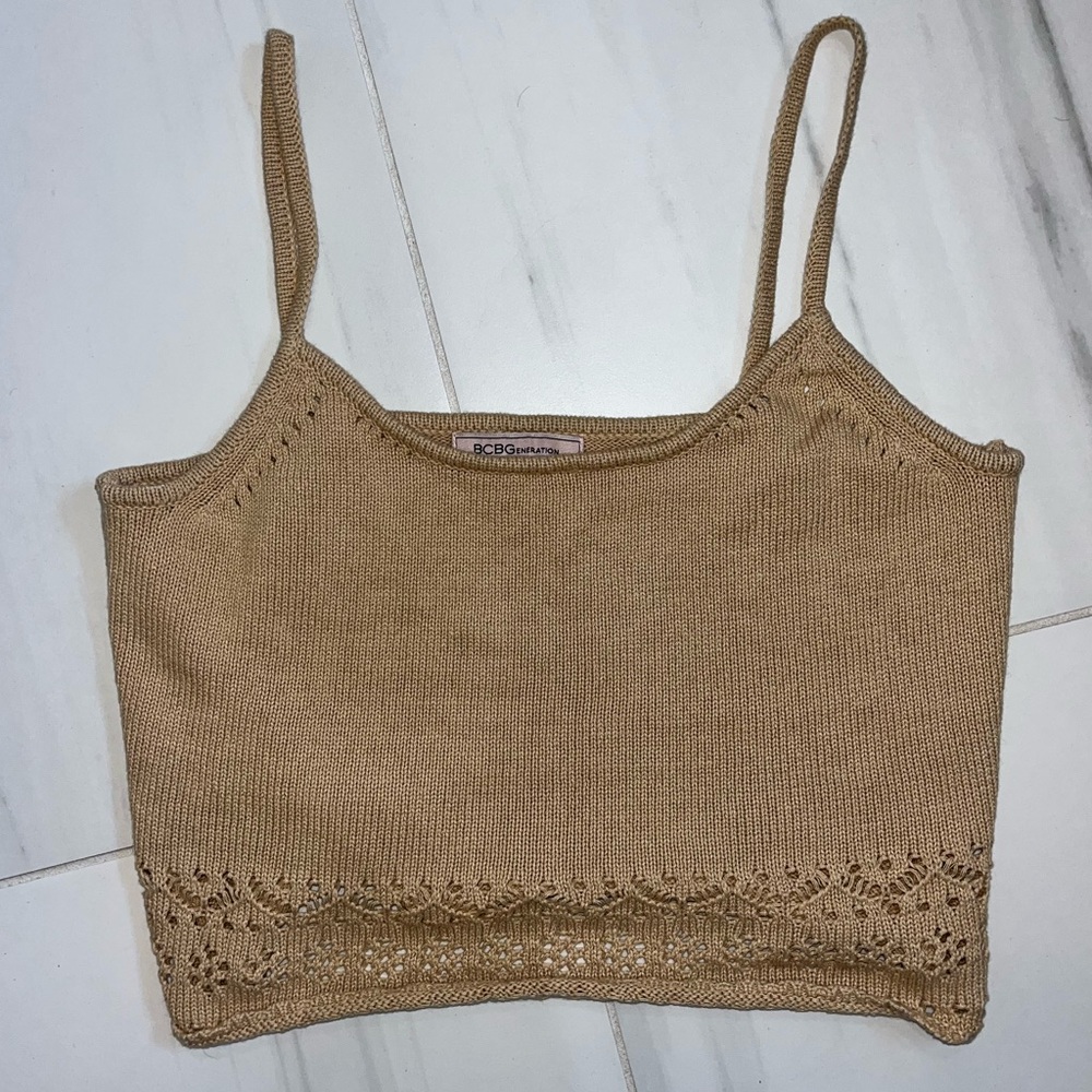 BCBGeneration gold knit tank - size XS